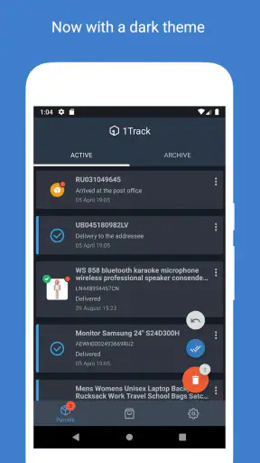 Track your parcels - 1Track screenshot