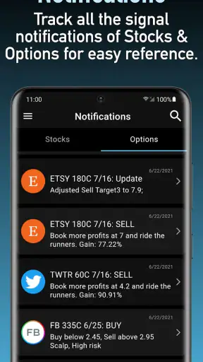 Trade Signals - Stocks Options screenshot