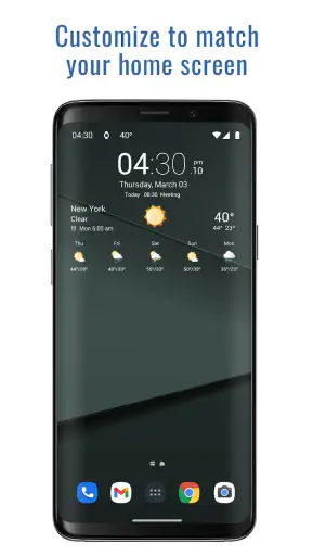 Transparent clock weather Pro screenshot
