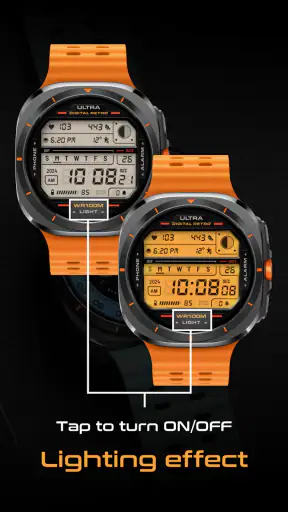 ULTRA Digital Retro watch face screenshot