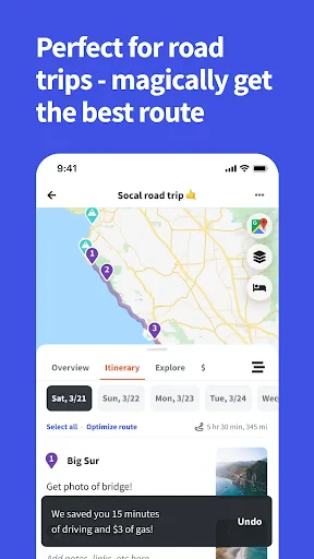 Wanderlog - Trip Planner App screenshot