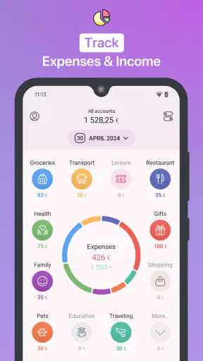 1Money: gastos, presupuesto screenshot