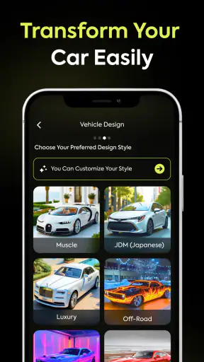 AI Car Designer Modify Style screenshot