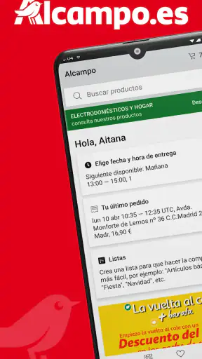 Alcampo tienda online screenshot