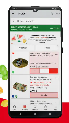 Alcampo tienda online screenshot