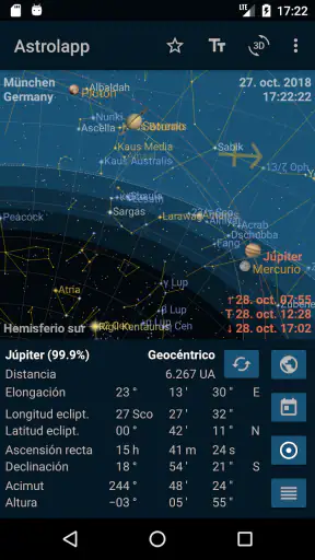 Astrolapp mapa de estrellas screenshot