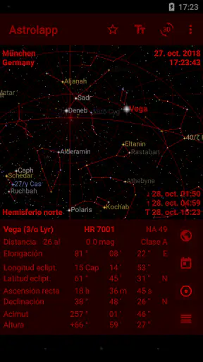 Astrolapp mapa de estrellas screenshot