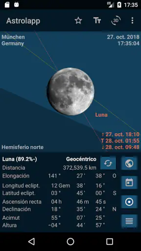 Astrolapp mapa de estrellas screenshot