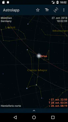 Astrolapp mapa de estrellas screenshot