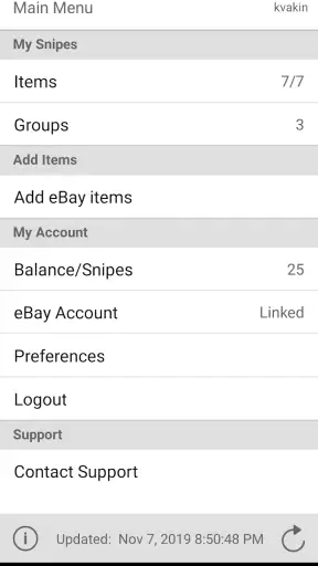 Auction Bid Sniper para eBay screenshot