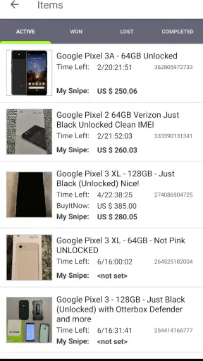 Auction Bid Sniper para eBay screenshot