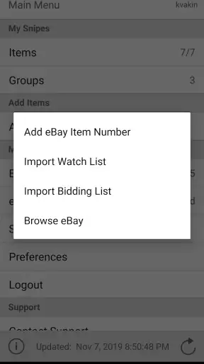 Auction Bid Sniper para eBay screenshot