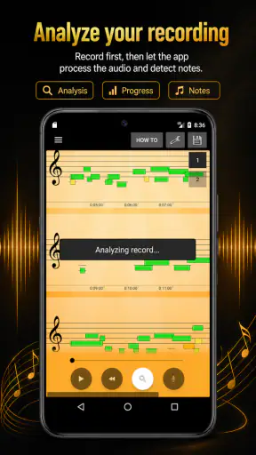 Audio a Partitura y MIDI screenshot
