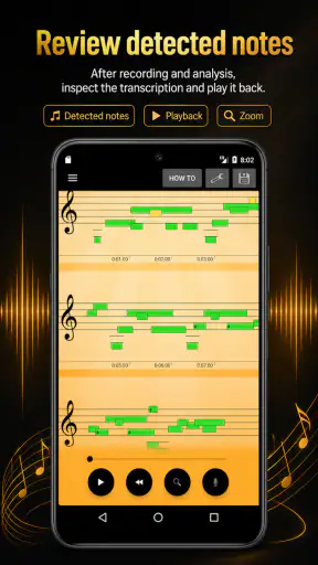 Audio a Partitura y MIDI screenshot