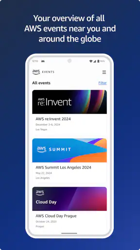 AWS Events screenshot