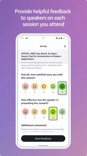 AWS Events screenshot