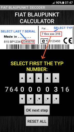 BlaupunktBosch Fiat Radio Code screenshot