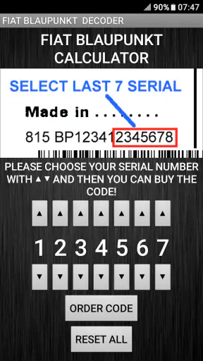 BlaupunktBosch Fiat Radio Code screenshot