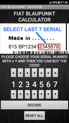 BlaupunktBosch Fiat Radio Code screenshot