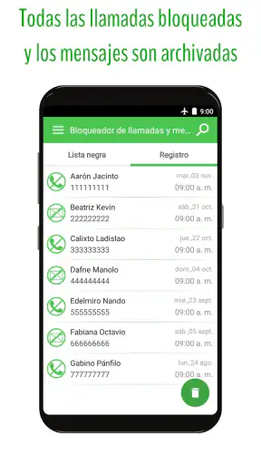 Bloqueador de números y SMS screenshot