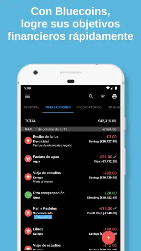 Bluecoins Finanzas Presupuesto screenshot