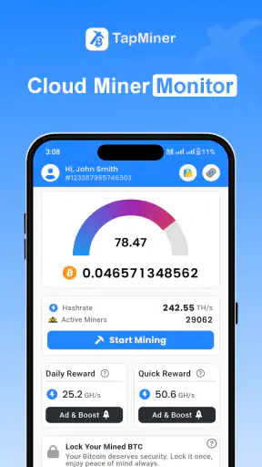 BTC Cloud Mining : TapMiner screenshot