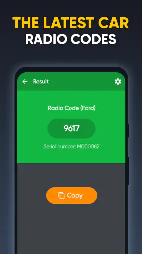Buscador de códigos de radio screenshot