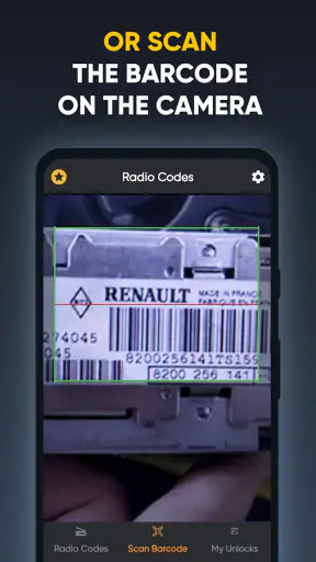 Buscador de códigos de radio screenshot