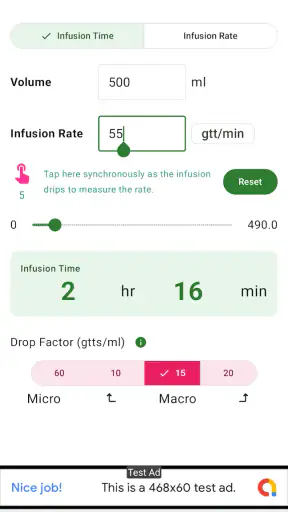 Calculadora de súper infusión screenshot