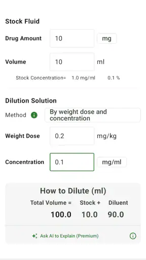 Calculadora de súper infusión screenshot