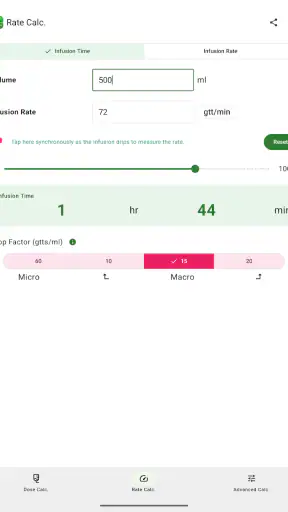 Calculadora de súper infusión screenshot