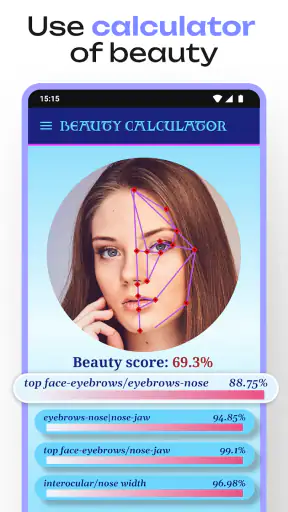Calculadora y escala belleza screenshot