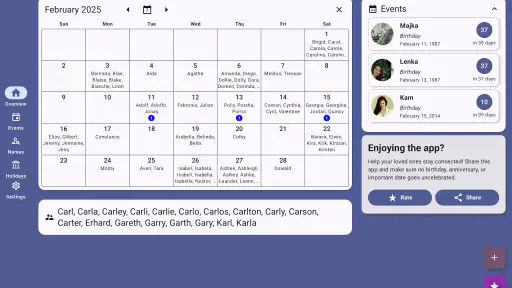 Calendario de Eventos y Santos screenshot