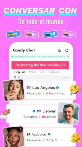 Candy Chat -video chat en líne screenshot