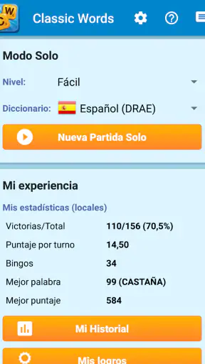 Classic Words Plus en Español screenshot