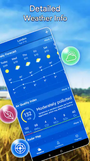 Clima local: widget de alerta screenshot