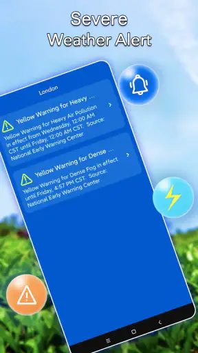 Clima local: widget de alerta screenshot