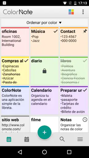 ColorNote Bloc de notas Notas screenshot