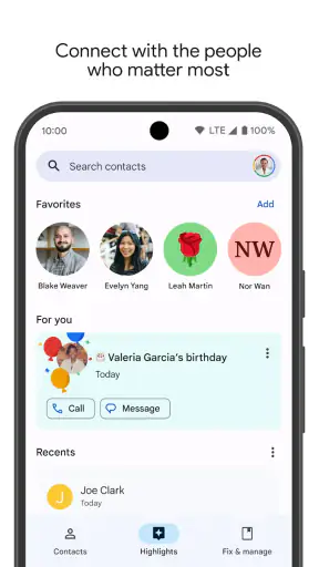 Contactos screenshot