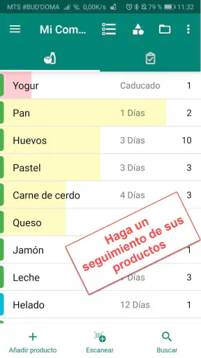 Control de Alimentos y Compras screenshot