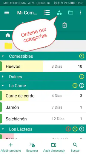 Control de Alimentos y Compras screenshot