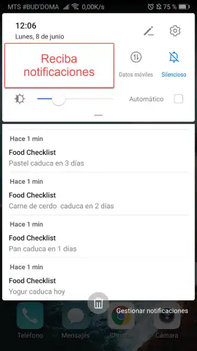 Control de Alimentos y Compras screenshot
