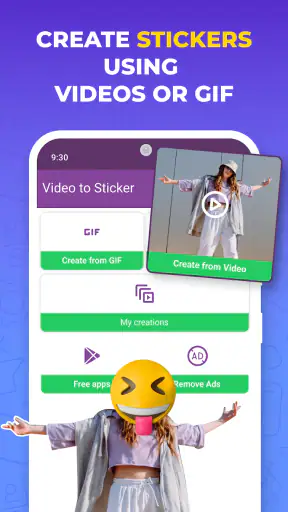 Creador de stickers animados screenshot