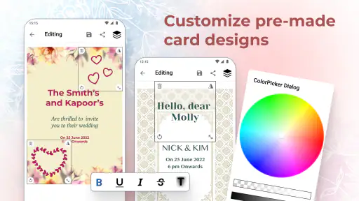 Creador de tarjetas de boda screenshot