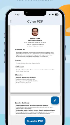 Crear CV Currículum Vítae PDF screenshot