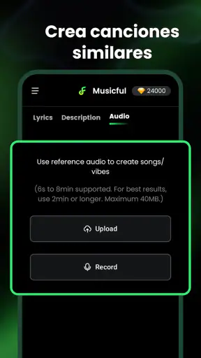 Crear música con IA: Musicful screenshot