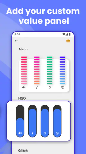 Custom volumen panel: Estilos screenshot