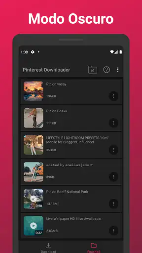Descargar vídeos de Pinterest screenshot