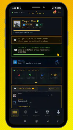 Diplomacia Estrategia en línea screenshot