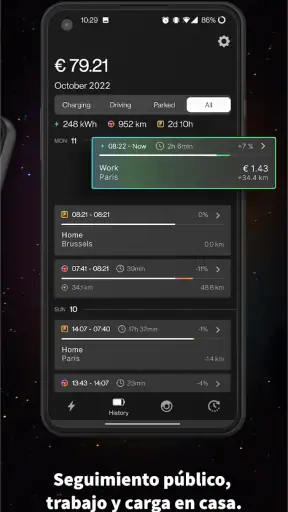 EEVEE - Seguir costes de cobro screenshot